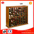 large capacity free standing wooden cubes wine display cabinet